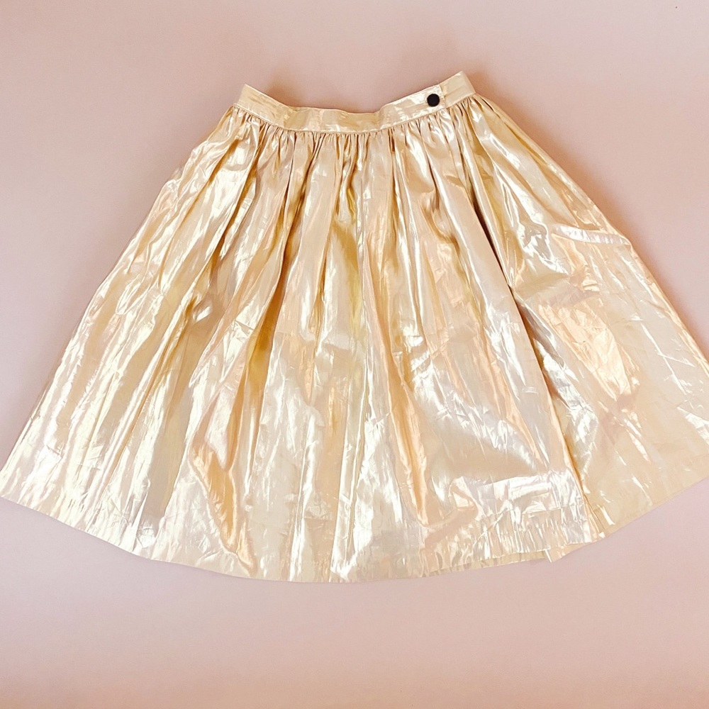 Vintage Esprit - Gold lamé full skirt. Sz. 0/2